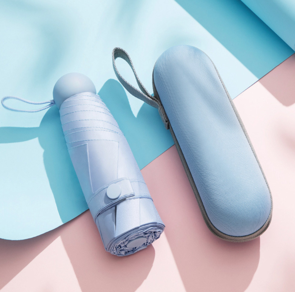 Міні-Парасоля складна 5493 95 см Блакитний (4228325)