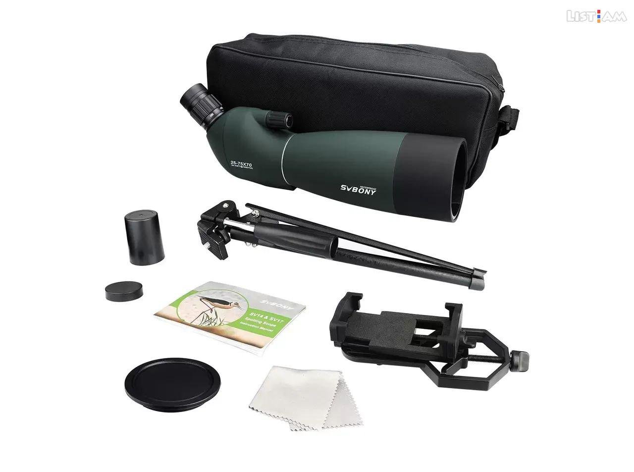 Підзорна труба SvBony 25-75x70 мм модель SV28/штатив/кріплення телефону - фото 13 Підзорна труба SvBony 25-75x70 мм модель SV28/штатив/кріплення телефону - фото 13