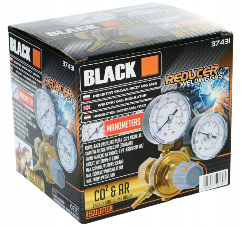 Редуктор для газосварки ARGON CO2 300BAR Black (14918232973) - фото 7 Редуктор для газосварки ARGON CO2 300BAR Black (14918232973) - фото 7