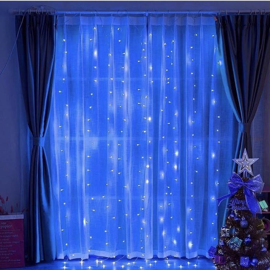 Гирлянда Alphatrade Штора 3x3 м 420 LED статика Прозрачный/Синий (120182) - фото 2 Гирлянда Alphatrade Штора 3x3 м 420 LED статика Прозрачный/Синий (120182) - фото 2