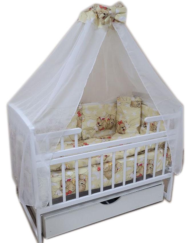 Набор в кроватку с матрасом Элит Мишки спят 9 пр. Песочный (14611235) Набор в кроватку с матрасом Элит Мишки спят 9 пр. Песочный (14611235)