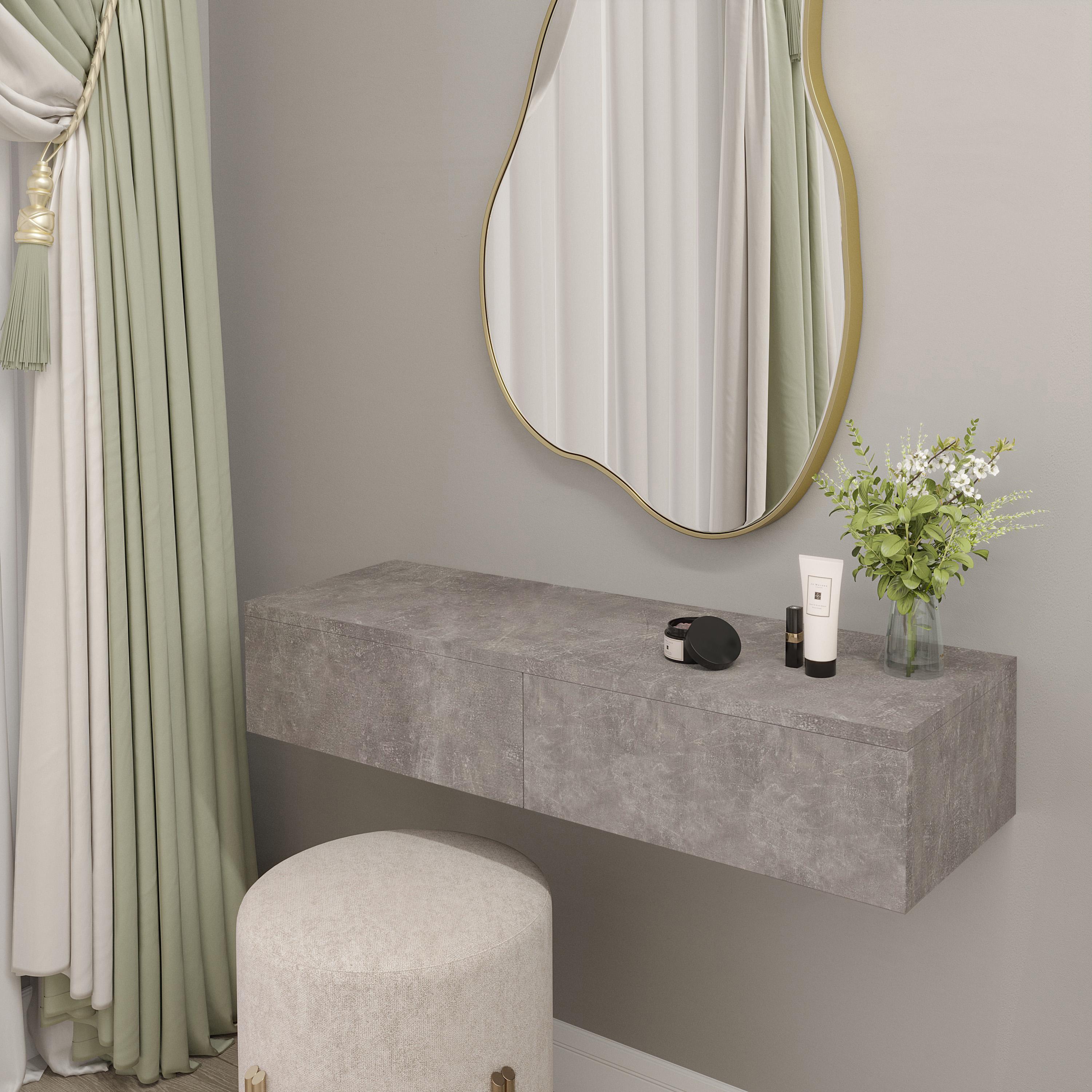 Туалетний столик 100х31х19 см Бетон