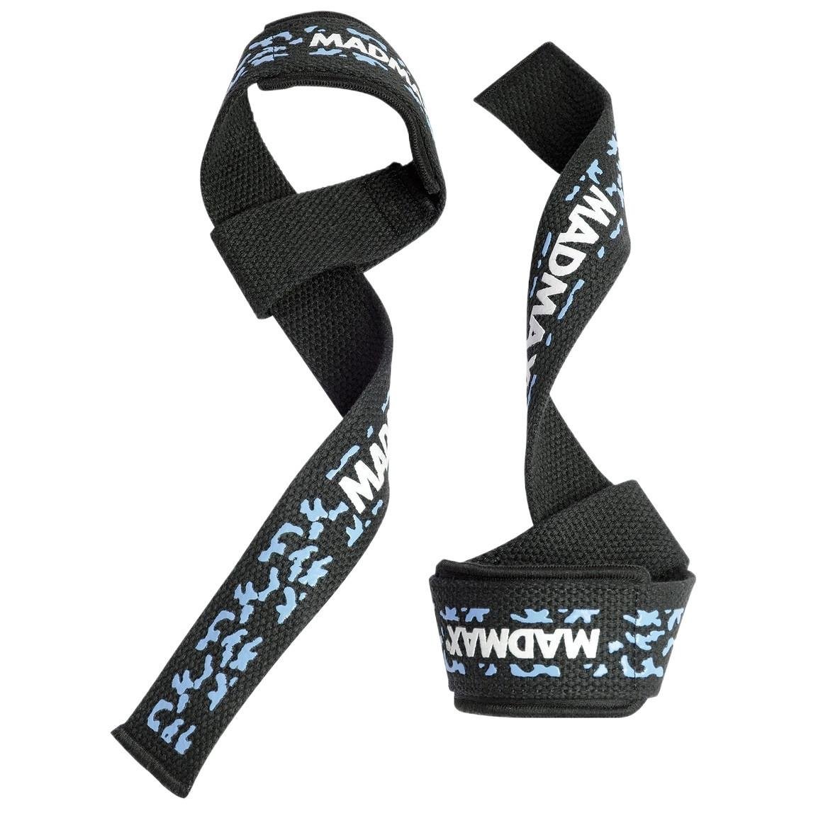 Лямки для тяги MadMax Camo Power Wrist Straps Camo/Light Blue (A-012709)