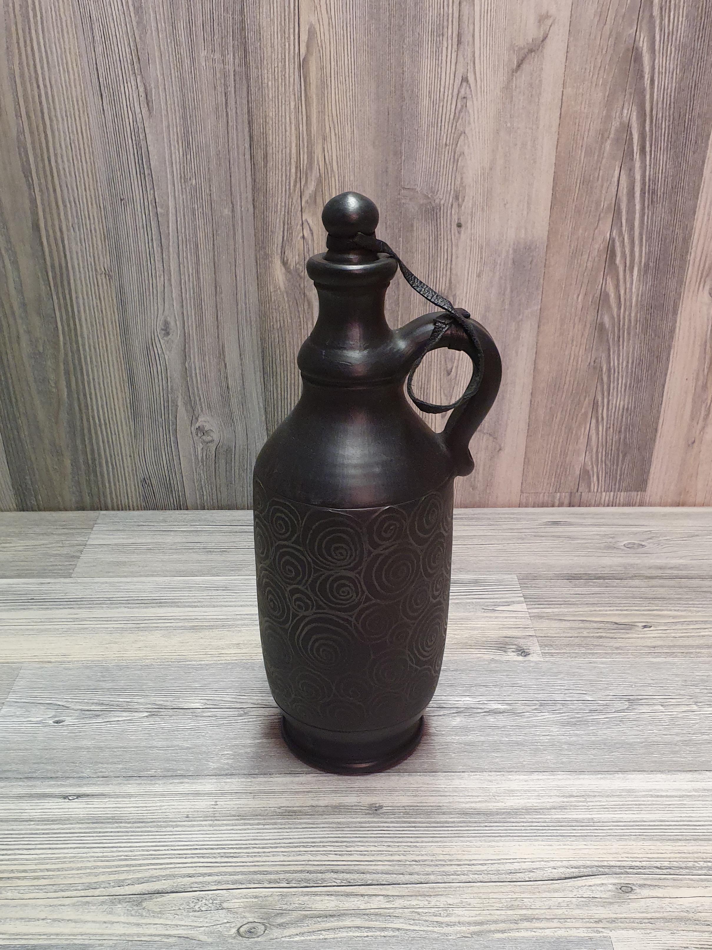 Штоф из глины ручная работа (5213) - фото 4 Штоф из глины ручная работа (5213) - фото 4