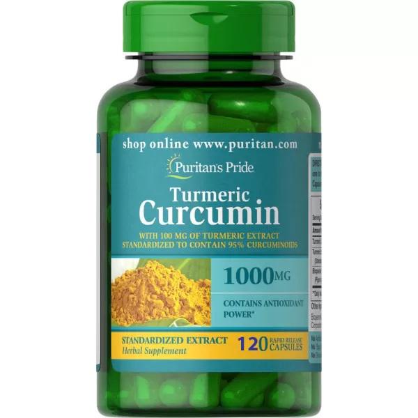 Куркума Puritan's Pride Turmeric Curcumin 1000 мг with Bioperine 5 мг 120 Caps
