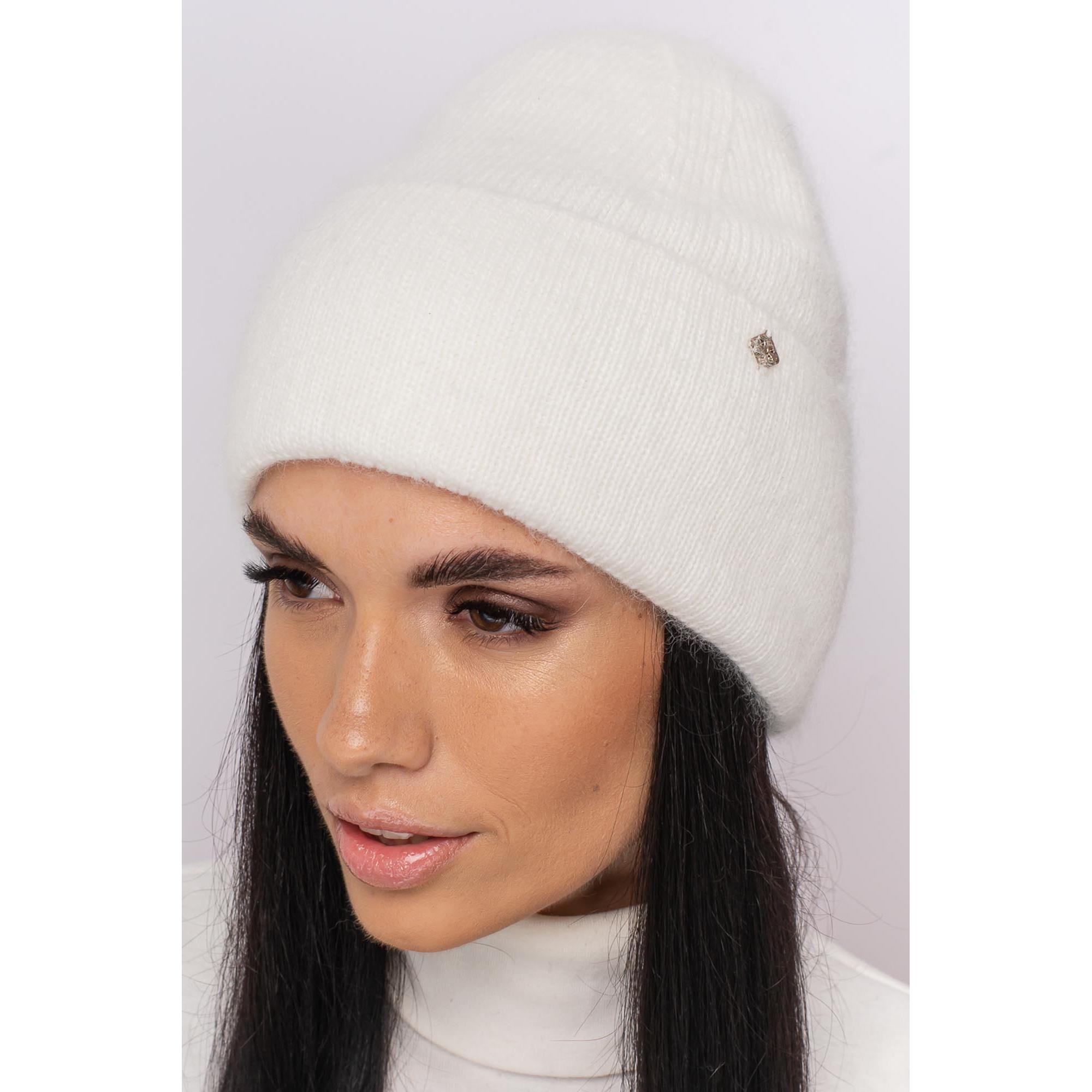 Шапка жіноча вовняна Leks Аліса one size Молочний