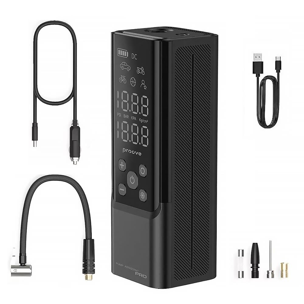 Насос для шин Proove электрический аккумуляторный компрессор 120 W 7500 mAh Black (PPAP80010901) Насос для шин Proove электрический аккумуляторный компрессор 120 W 7500 mAh Black (PPAP80010901)