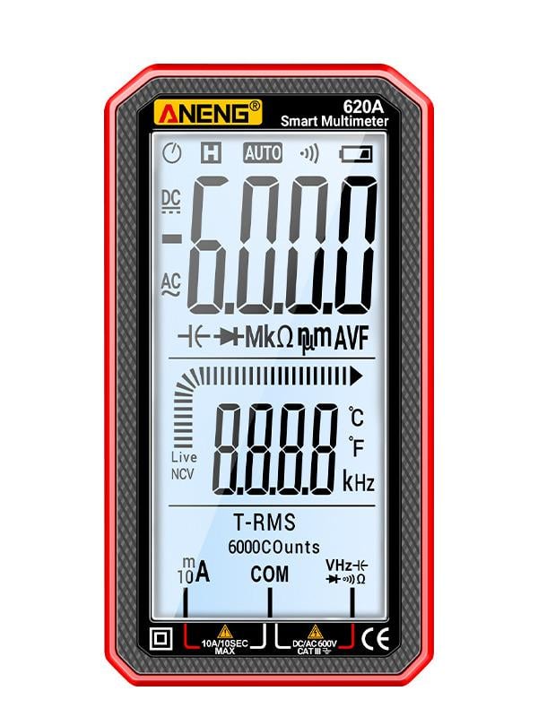 Цифровой мультиметр Smart Aneng 620A ЖК-дисплей термопара True RMS NCV диод конденсатор