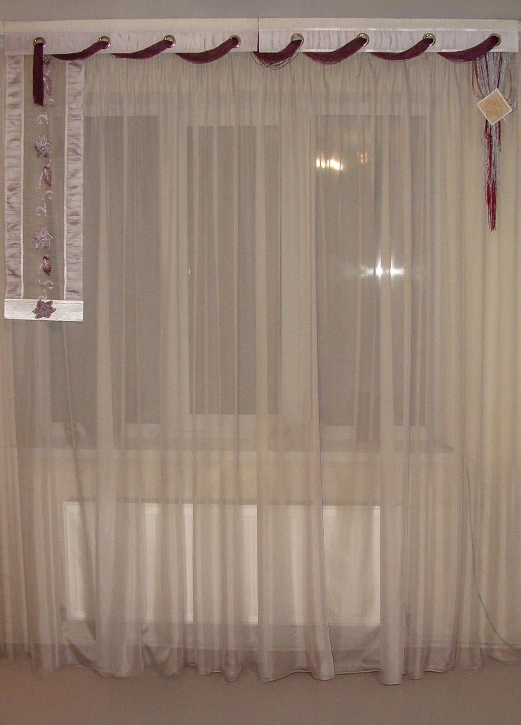 Ламбрекен жорсткий Firanka Протяжка 2 м Бузковий (84_7ж)