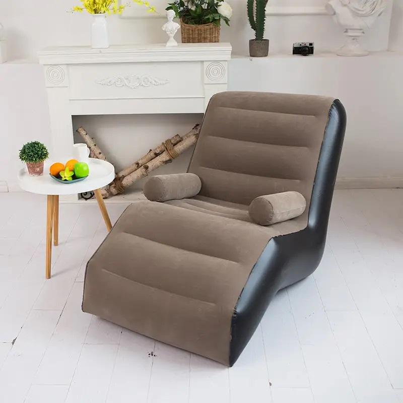 Надувной диван Air Sofa S-образный велюр (2079257650). - фото 2