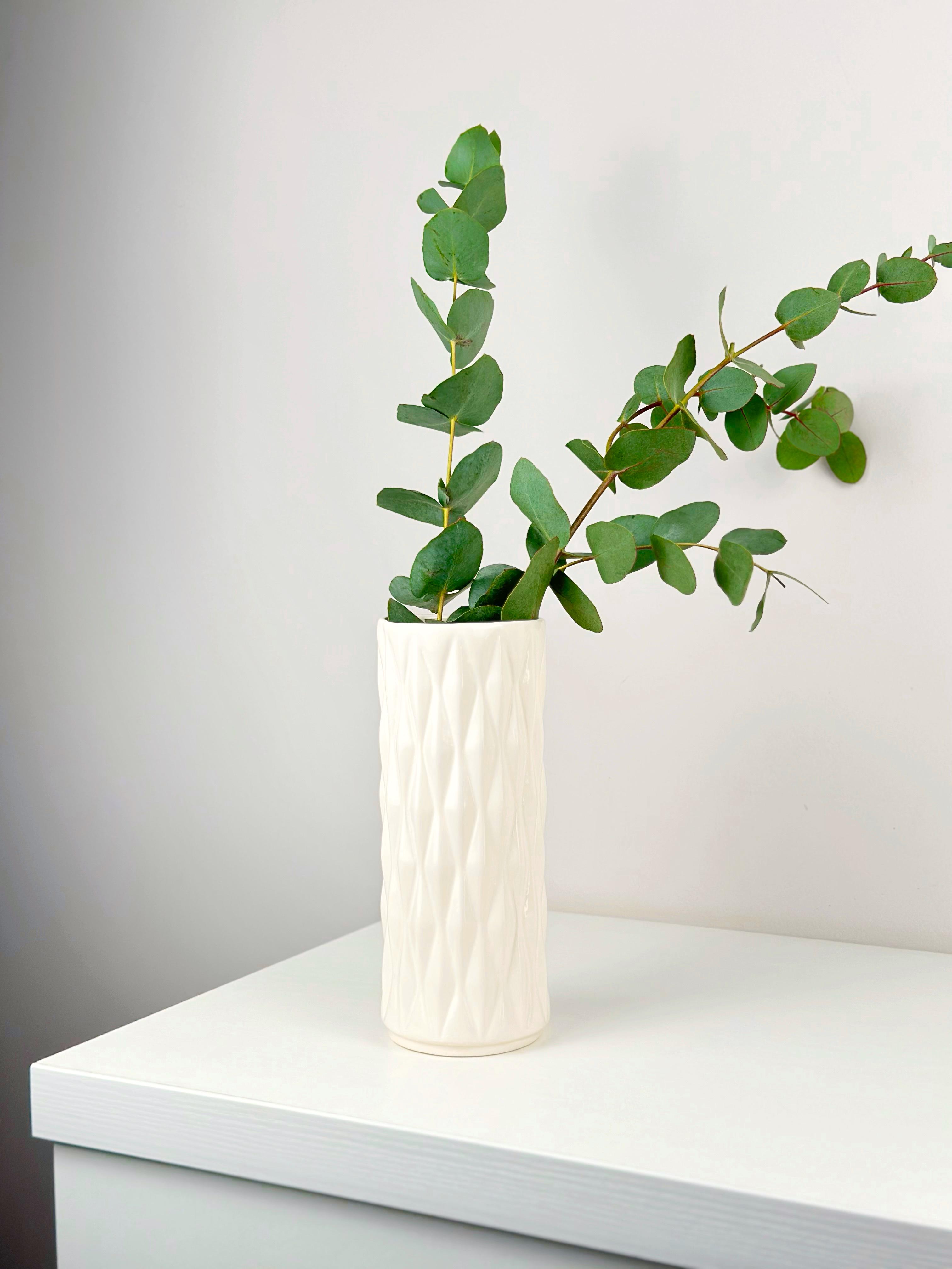 Ваза для цветов и декора глиняная керамическая Кристал 20 см Бежевый (4001-14) - фото 1