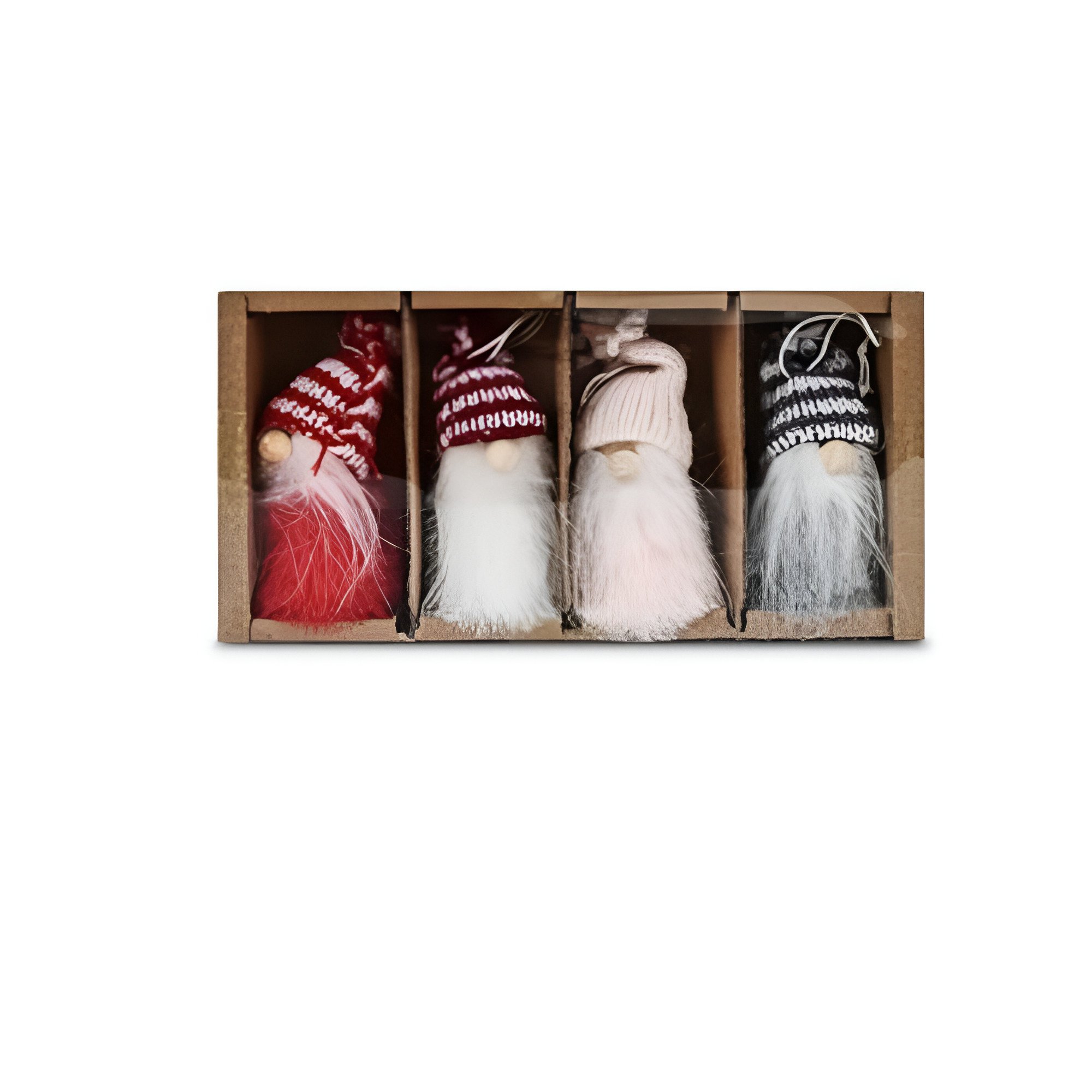 Набір новорічних фігурок Stenson Gnome 4 шт. 16х8х3 см Різнокольоровий (M17245)