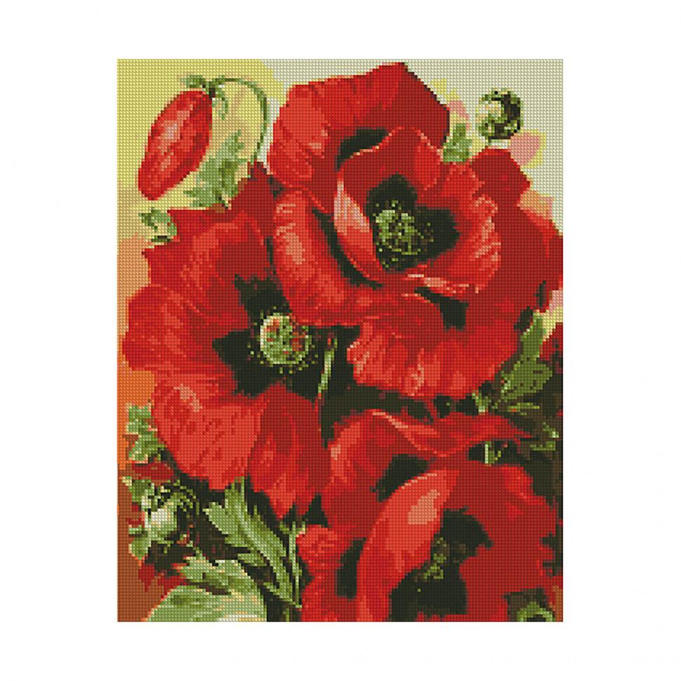 Алмазная мозаика Strateg Красочные маки 40х50 см (FA40803)