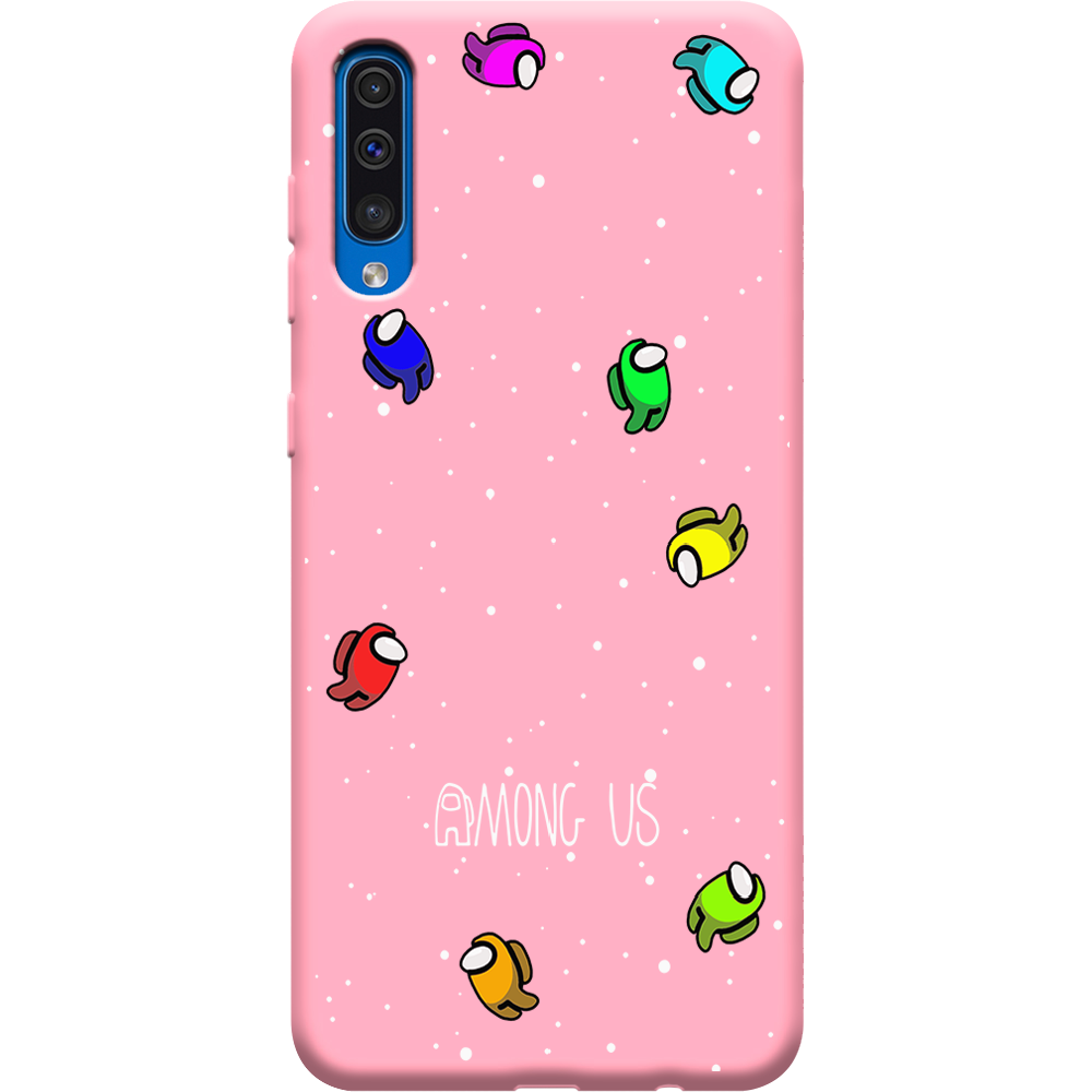 Чохол Boxface Samsung A505 Galaxy A50 Among Us Invisible Рожевий силікон (36417-bk76-37015)