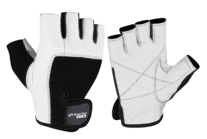 Перчатки мужские Sporter Gym Men Weightlifting Glowes 172.4 C M White/Black