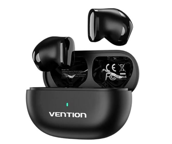 Наушники Bluetooth гарнитура Vention Elf Earbuds T12 NBLB0 IPX4 250 mAh Black