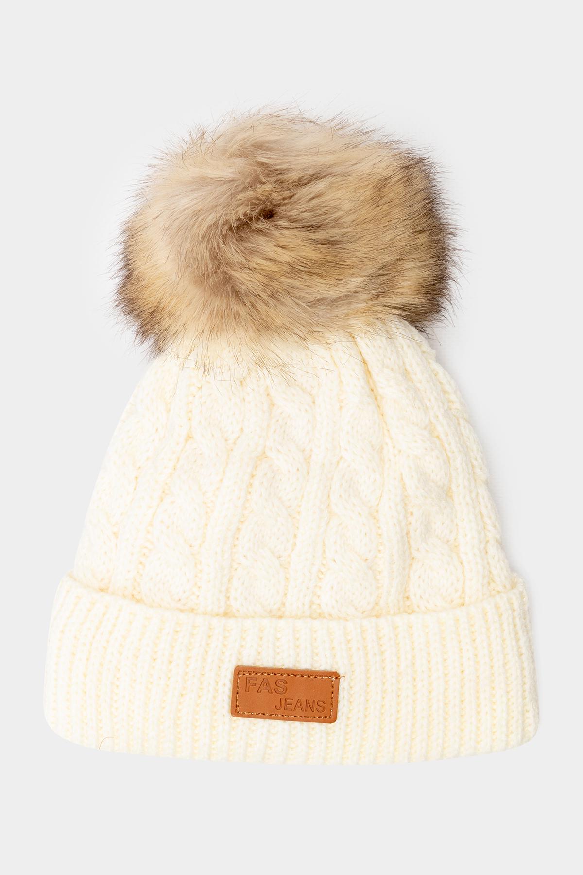 Шапка для девочки 52-54 см Молочный (ЦБ-00228185)