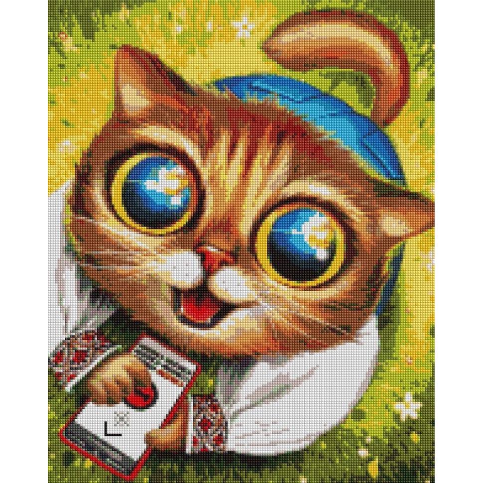 Алмазная мозаика Brushme Котик из ПВО 40x50 см (VM-127-A-475)