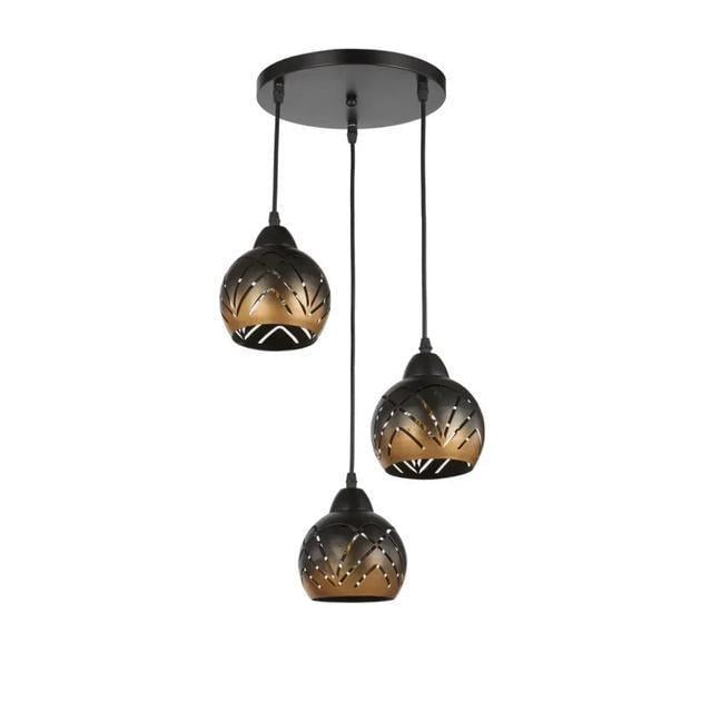 Подвесной светильник Valeso Interees на три металлических плафона Е27 IP20 Черный (V-6168-3 BK) Подвесной светильник Valeso Interees на три металлических плафона Е27 IP20 Черный (V-6168-3 BK)