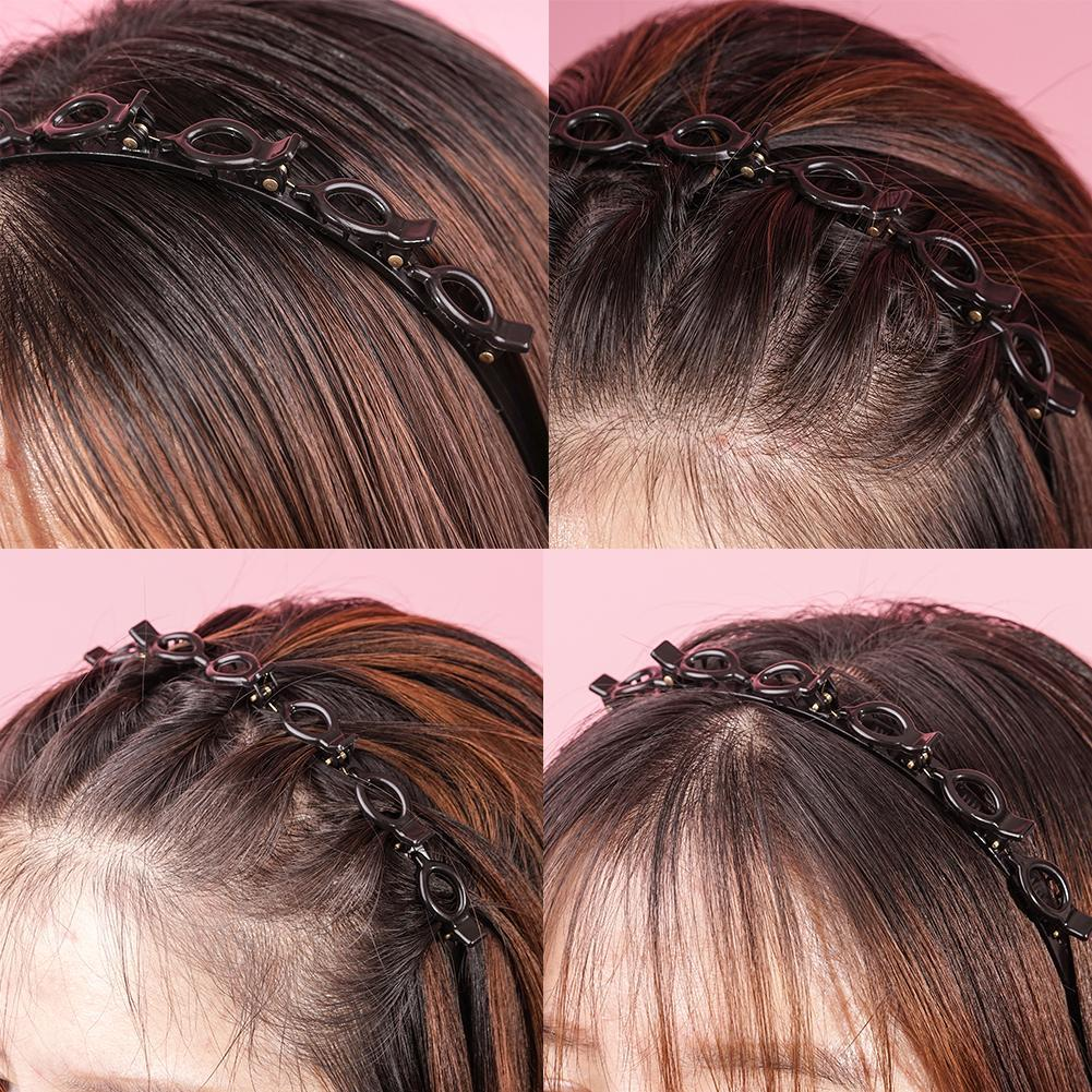 Обруч на голову Hair Twister Headband с клипсами-шпильками для волос и плетение косичек Черный - фото 6