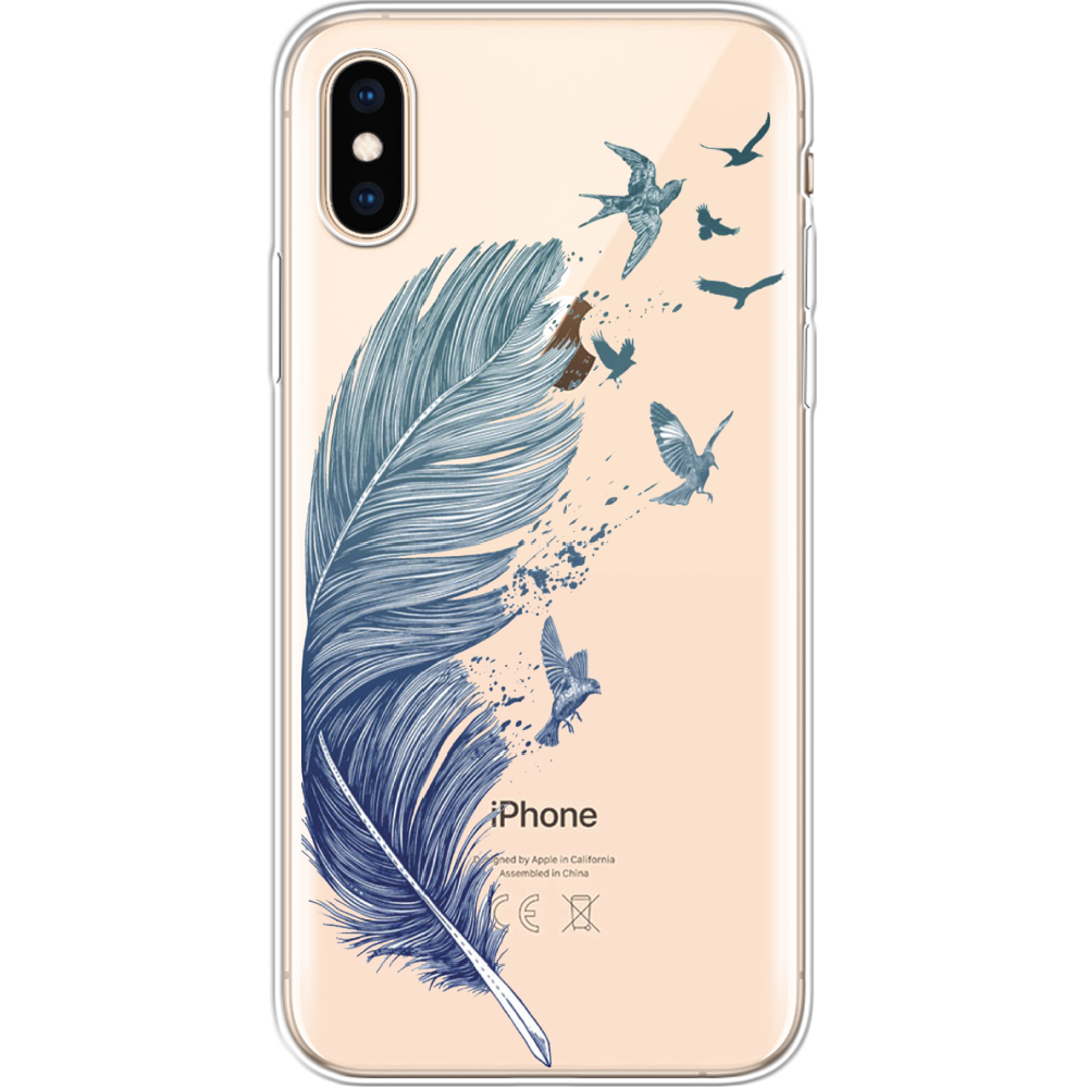 Чехол Boxface iPhone XS Feather Прозрачный силикон (35413-cc38-32139) - фото 1