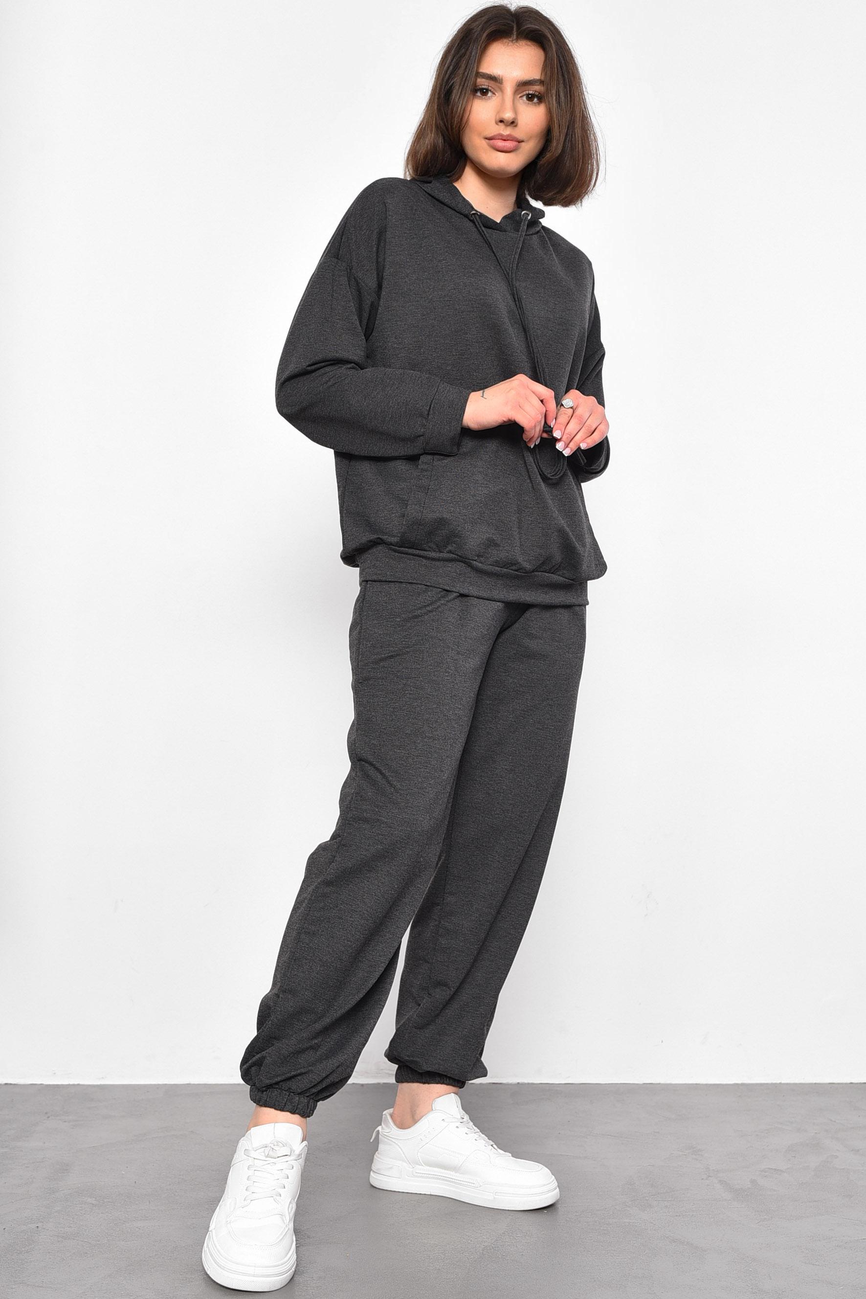 Спортивний костюм жіночий L-XL Графітовий (177506) - фото 2 Спортивний костюм жіночий L-XL Графітовий (177506) - фото 2