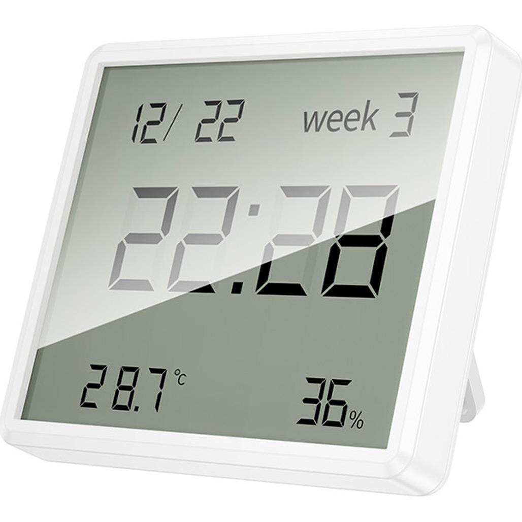 Термометр-гігрометр Hoco HX41 Indoor Electronic Clock with Hygrothermometer White - фото 2