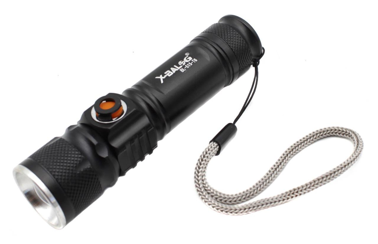 Фонарь X-balog BL-515 Cree XM-L T6 Zoom USB (t2371)