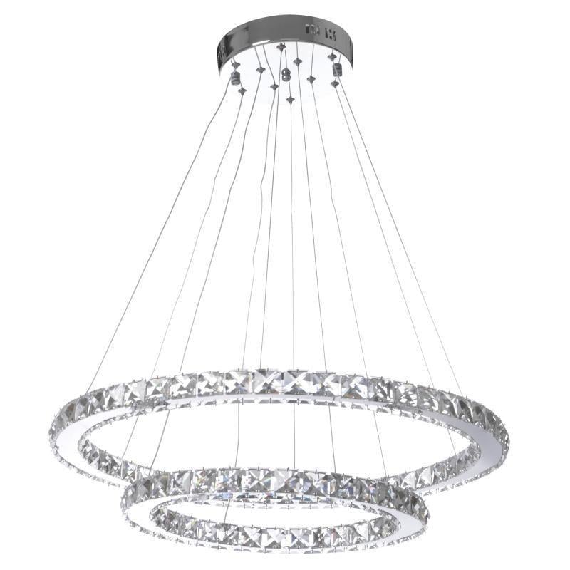 Люстра підвісна BR-988S/72W LED з пультом кришталеві кільця