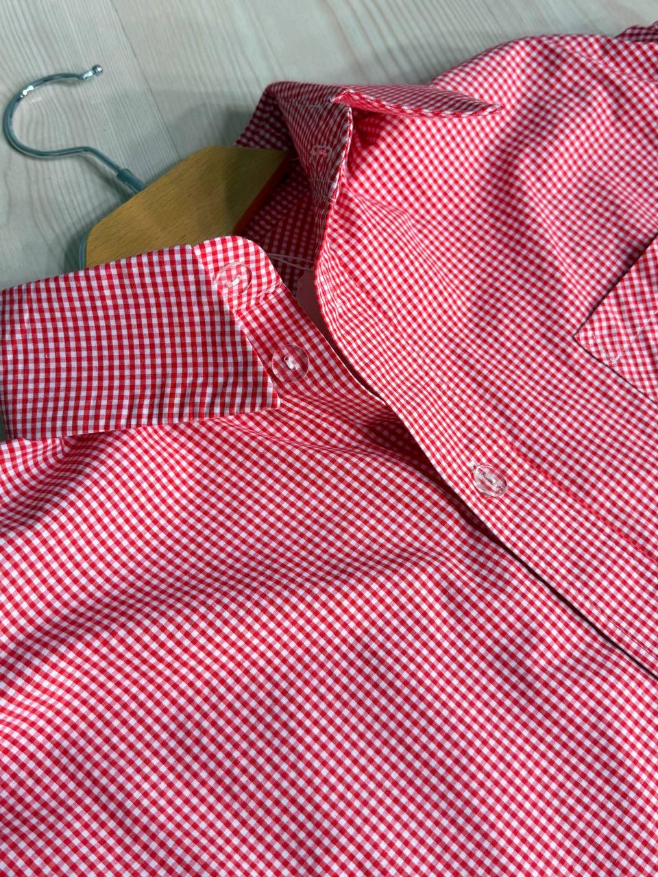 Рубашка женская Irel 2222 супер оверсайз клетчатая удлиненная OS Красный (2519) - фото 3 Рубашка женская Irel 2222 супер оверсайз клетчатая удлиненная OS Красный (2519) - фото 3