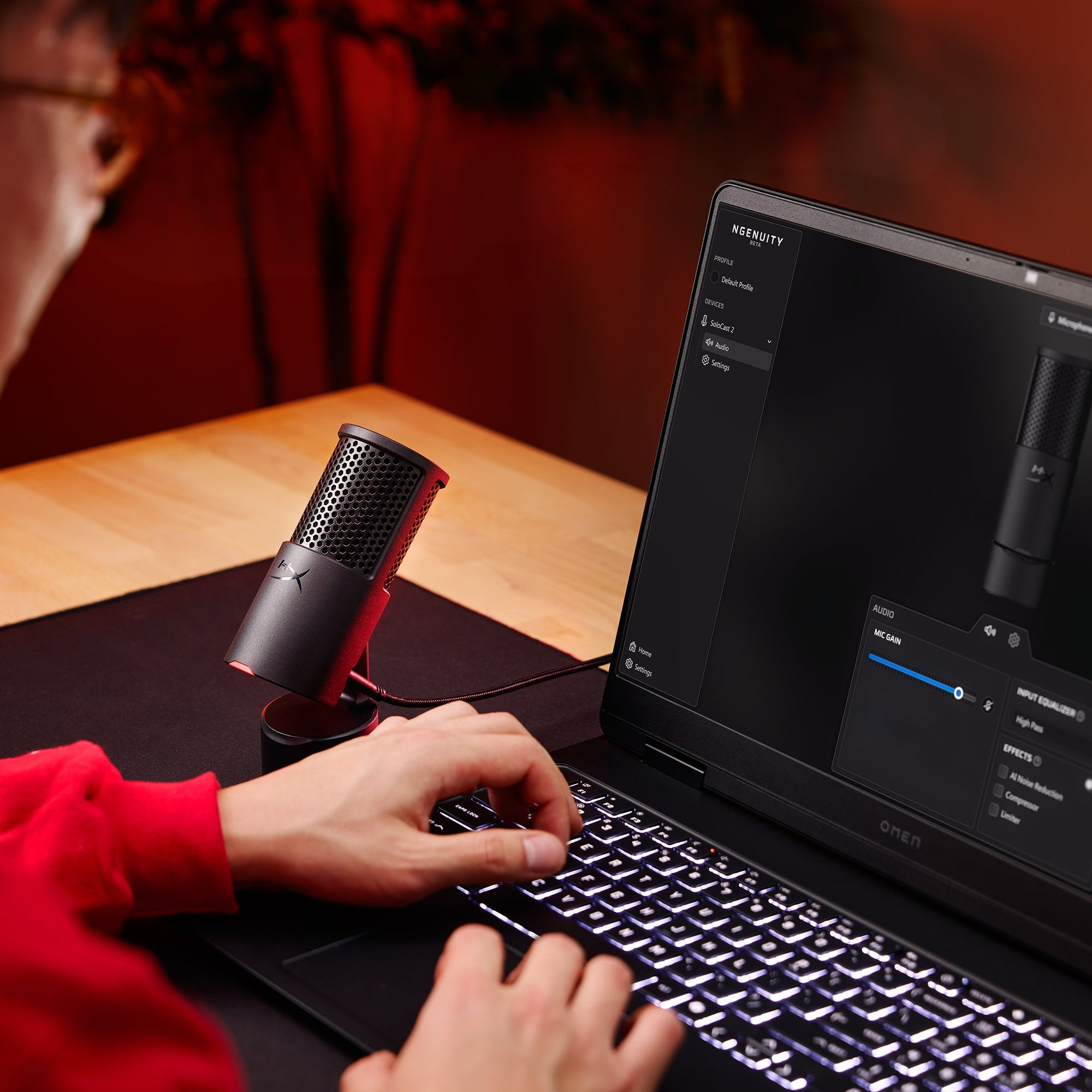 Мікрофон конденсаторний геймерський з підставкою HyperX SoloCast 2 для ПК з USB кабелем 2 м Чорний (AR0A0AA) - фото 6