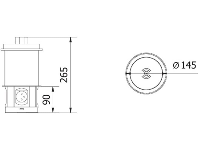 Блок розеточный выдвижной GTV COMFORT PLUS 4 розетки Schuko 2xUSB 2xRJ45 беспроводная зарядка 5W кабель 1,5 м Белый (5086) - фото 8