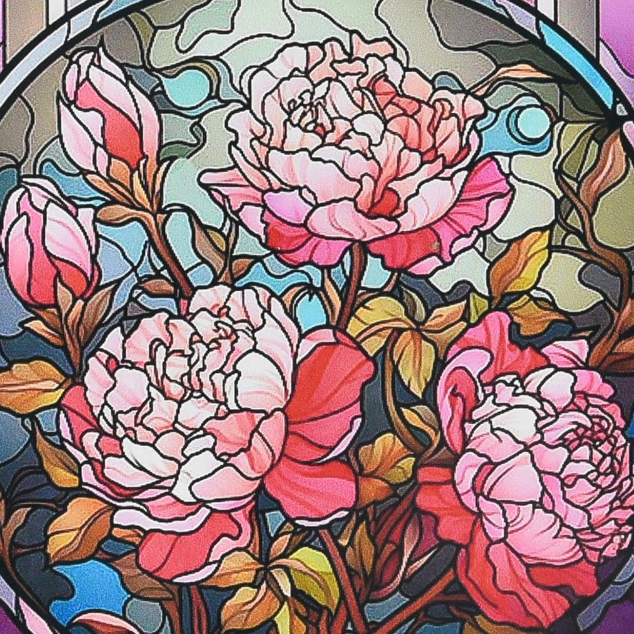 Алмазная мозаика Strateg Лучи роз не полная выкладка 30х30 см (DEEX16278)