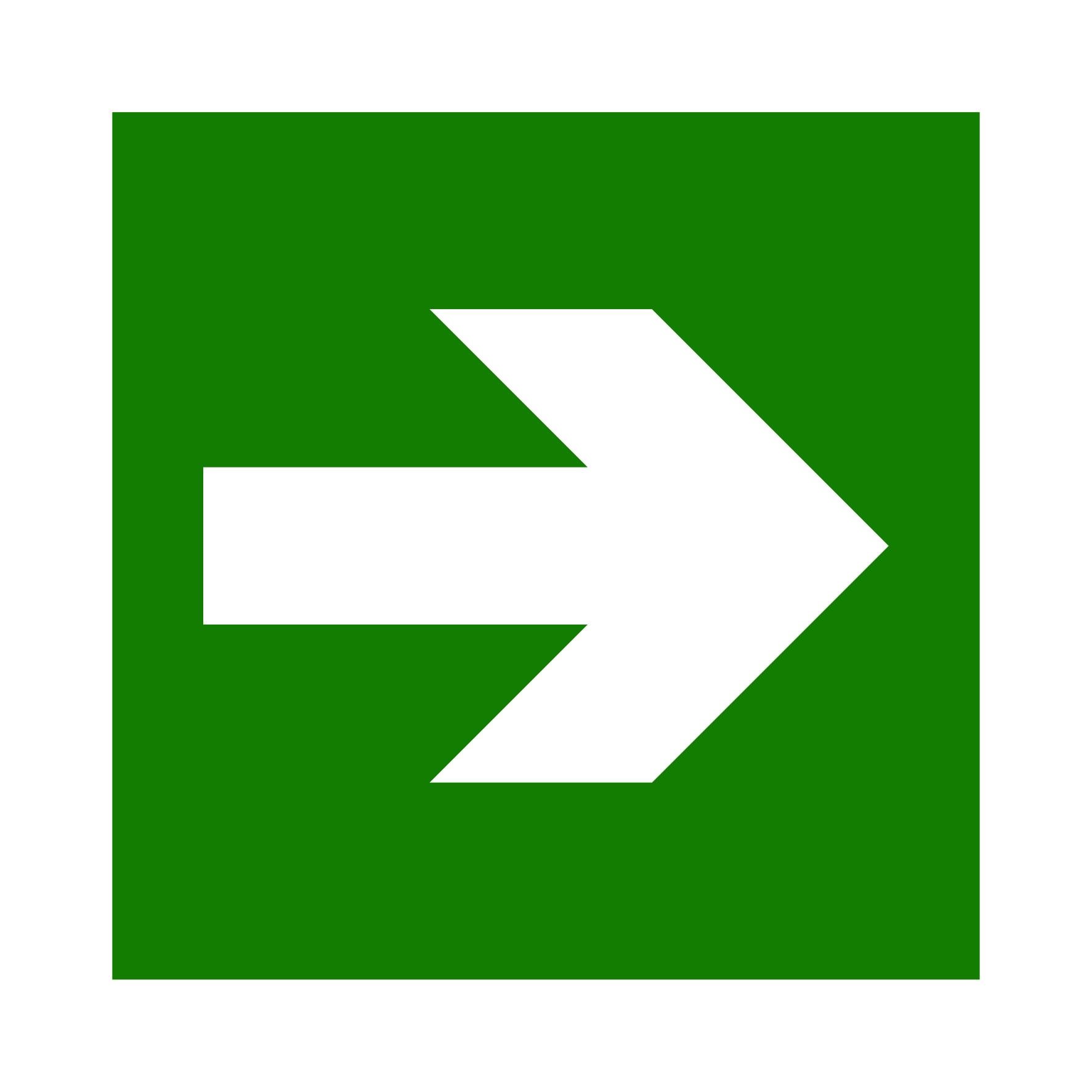 Знак Направление стрелка вправо ПВХ 15x15 см (59922)