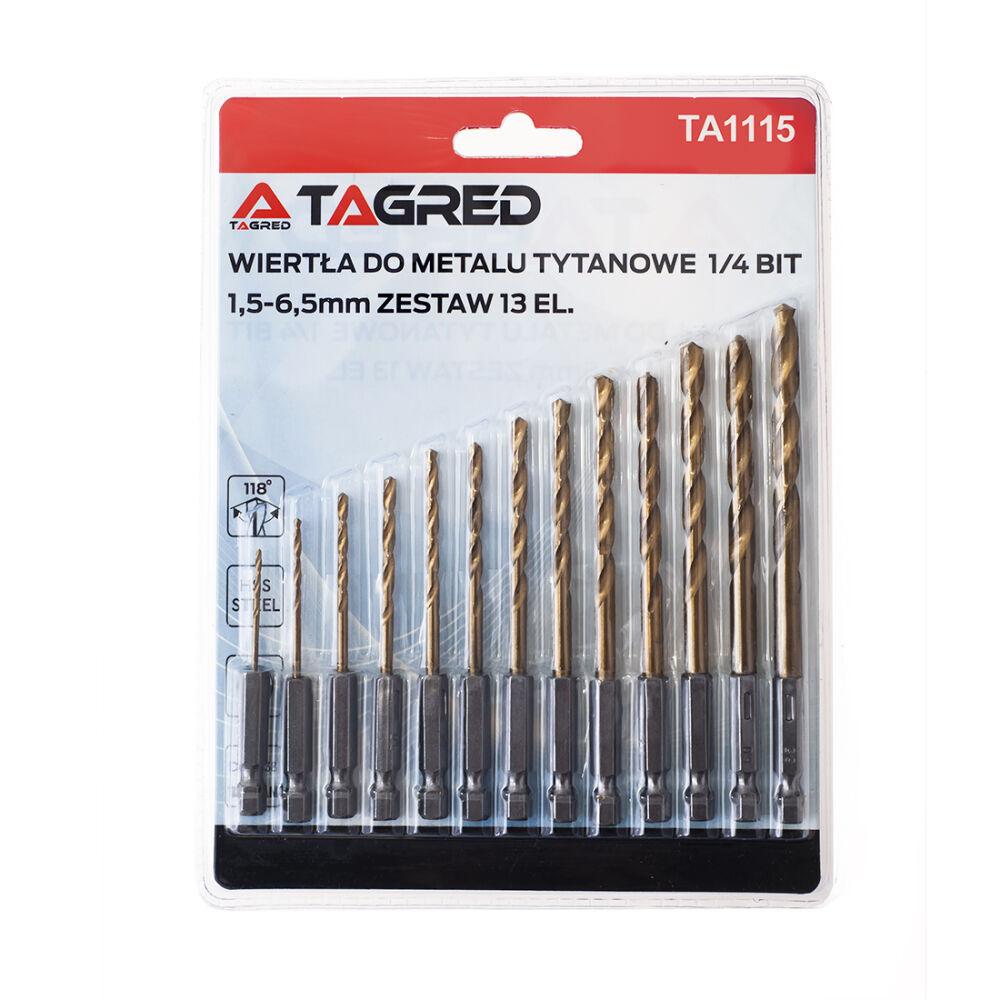 Сверла по металлу титановые TAGRED TA1115 13 шт. - фото 3