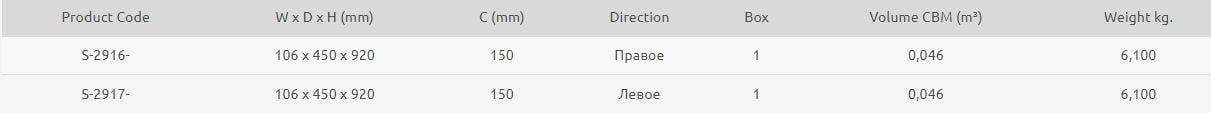 Галерея висувна права 106х450х920 мм 150 мм Антрацит (S-2916-A) - фото 4 Галерея висувна права 106х450х920 мм 150 мм Антрацит (S-2916-A) - фото 4