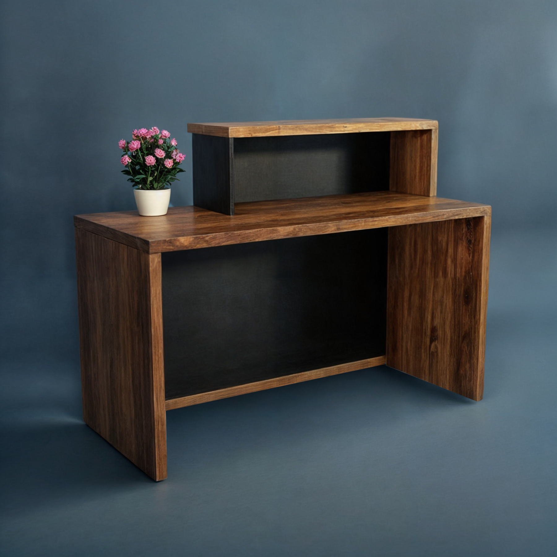 Стойка-ресепшн/4 Tobi Sho правосторонняя для офиса/салона 1600х600х1050 мм Фаервуд/Черный (90766865) - фото 3