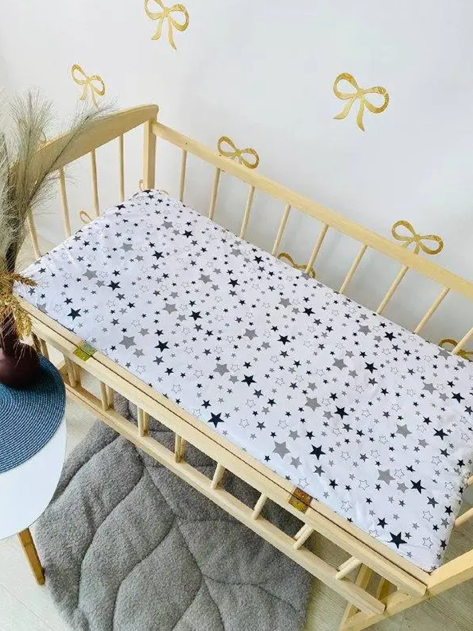 Простынь на резинке в детскую кроватку бязь хлопок 120x60 см (119)