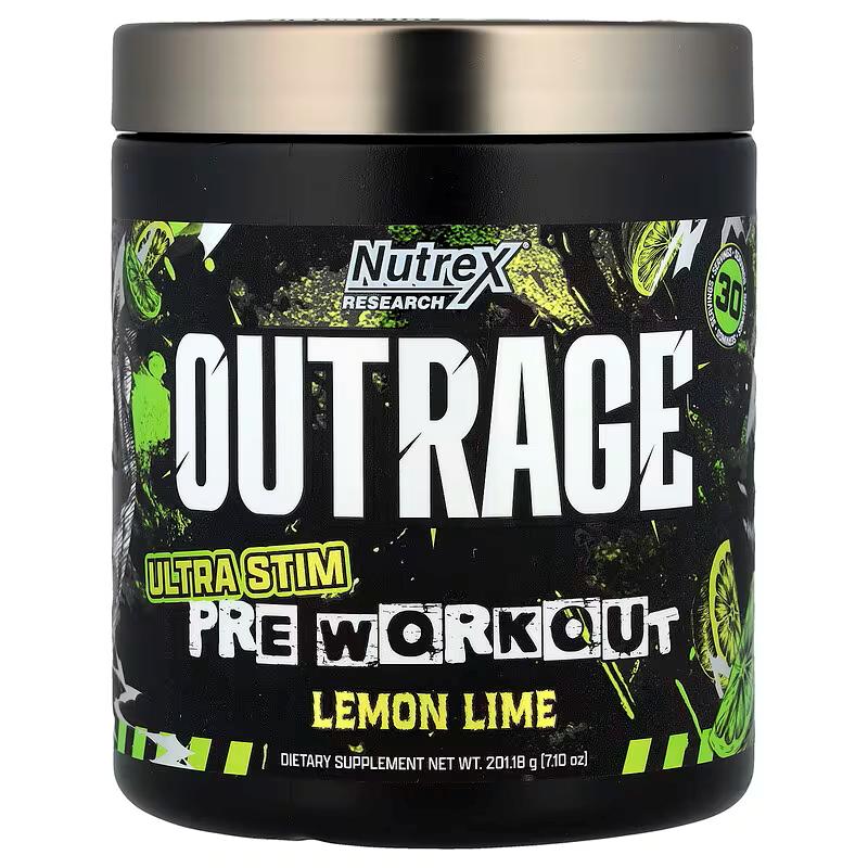 Предтренировочный комплекс Nutrex Outrage Ultra Stim Pre Workout 201 Lemon Lime 18 г