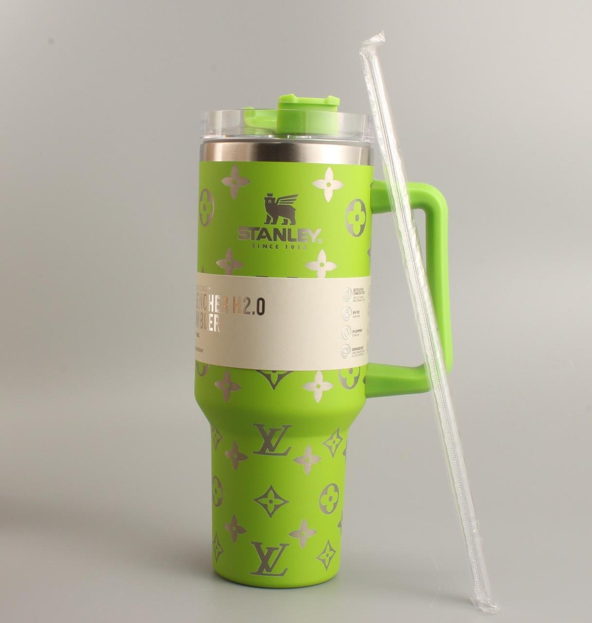 Термочашка Stanley Quencher H2.0 Tumbler из нержавеющей стали 1,18 л Green Monogram (KT6007828)