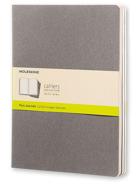 Набор блокнотов Moleskine Cahier больших 3 шт. Серый (CH323)