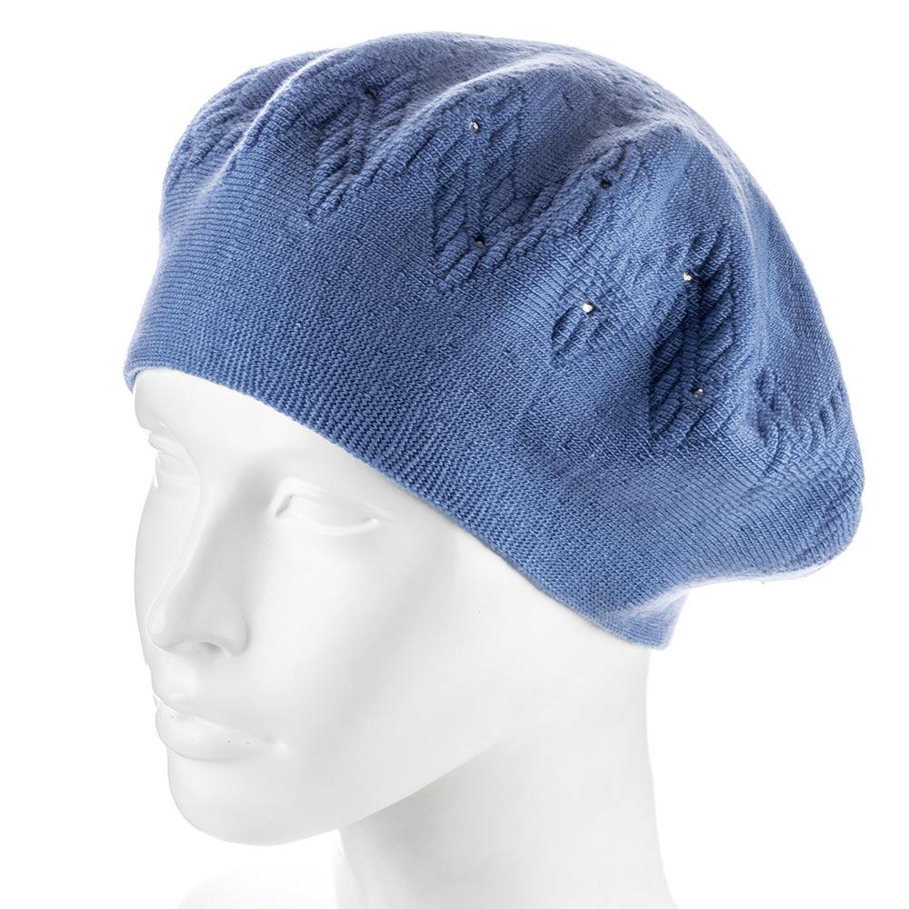 Берет жіночий Zolly ZH246 вовняний подвійний Денім (132681)