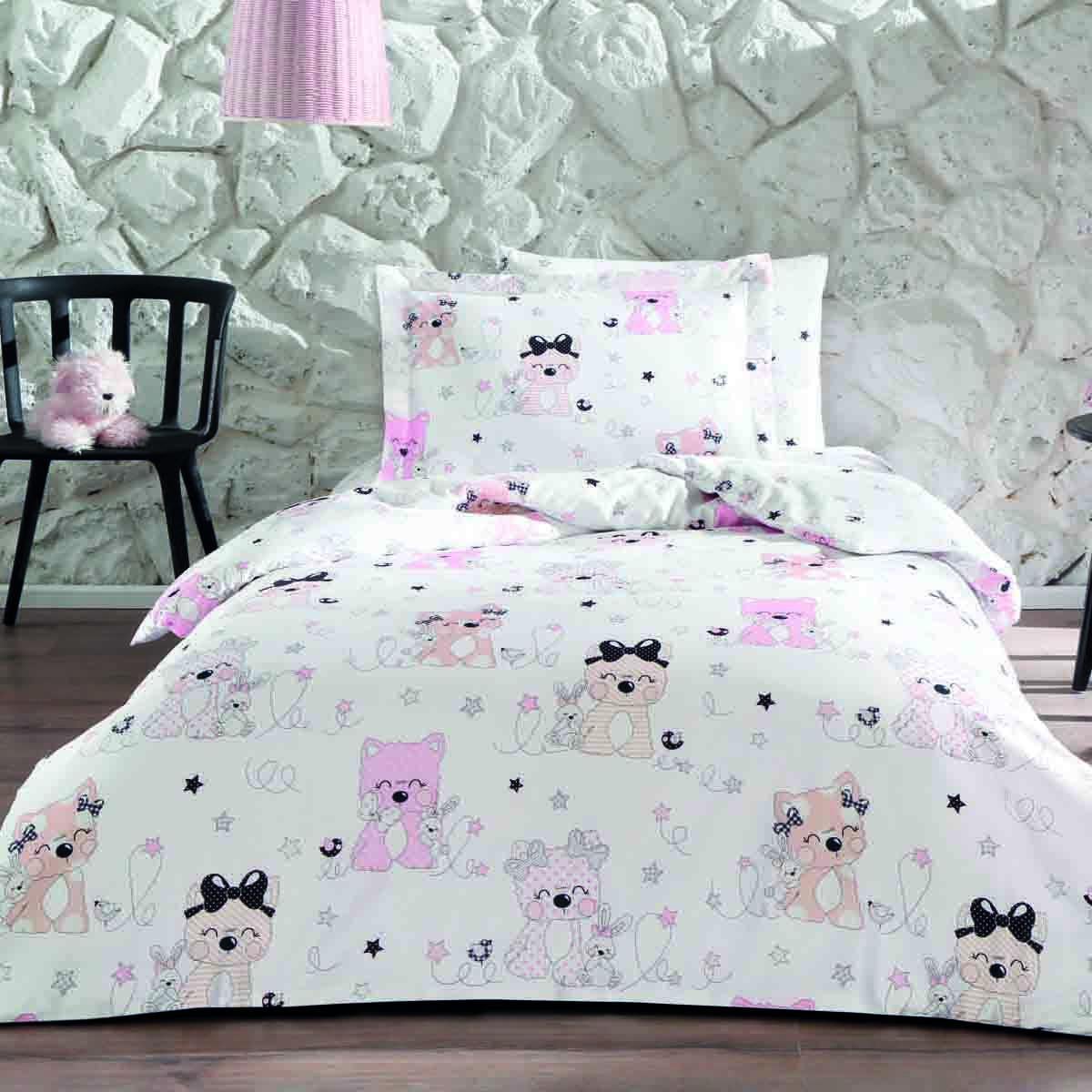 Постельное белье подростковое Tivolyo Home Sweet Maltese делюкс сатин полуторное