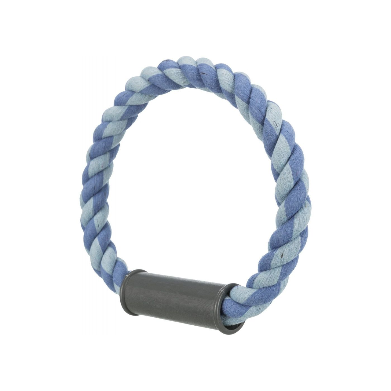 Игрушка для собак Trixie Кольцо плетеное с пластиковой ручкой 30 см Голубой (4011905032771_2)