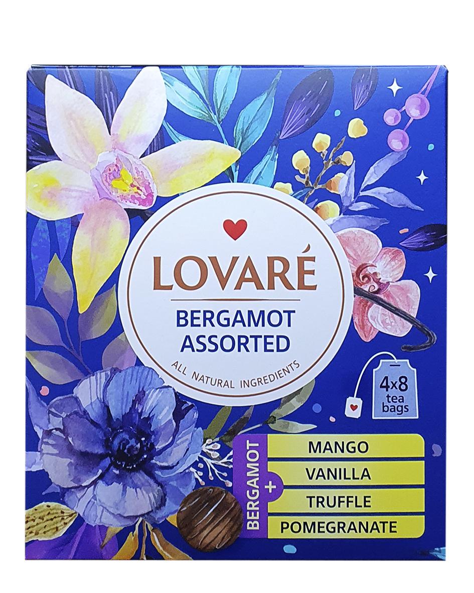 Чай черный Lovare Бергамот ассорти в наборе 4x8 пакетиков 64 г (56358) - фото 2