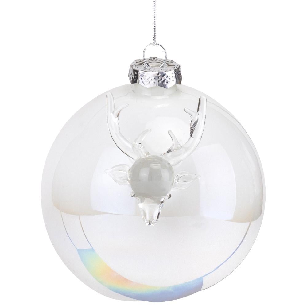Елочный набор шаров Благородный олень 10 см 6 шт. (6029-003)