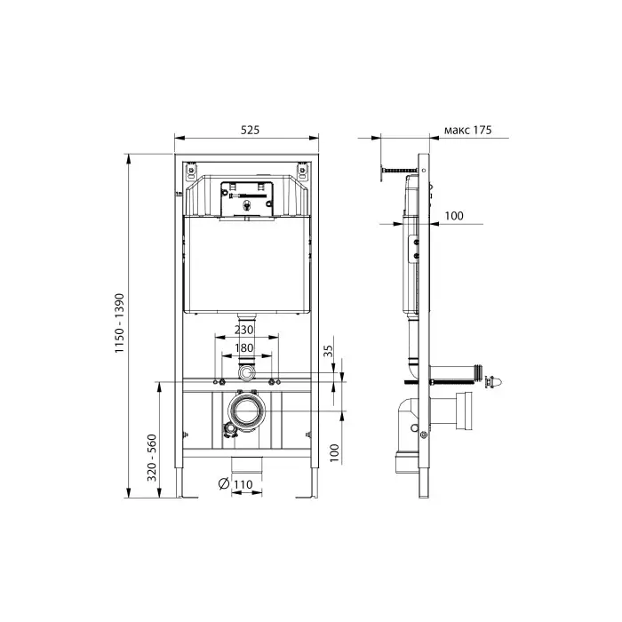 Установка Koller Pool Dune 1200SL/унитаз Koller Pool Round Smart Rimless Tornado 3.0 (KP-112-001+RN-0490-RQ3) - фото 4