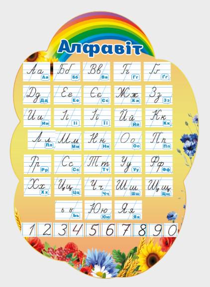 Стенд для учебных заведений "Алфавіт" из ПВХ 705х1000 мм (SHR0064)