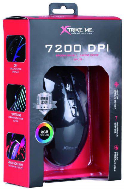 Мышка компьютерная Xtrike Me GM-215 USB Black (44575) - фото 3 Мышка компьютерная Xtrike Me GM-215 USB Black (44575) - фото 3
