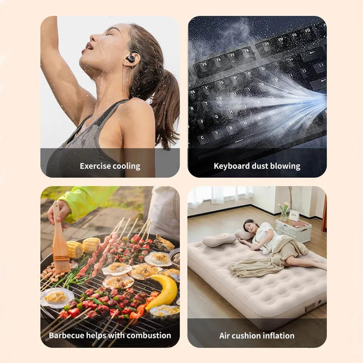 Повітродув Violent Fan F026 5400 mAh DC12V Yellow/Black (110620) - фото 4